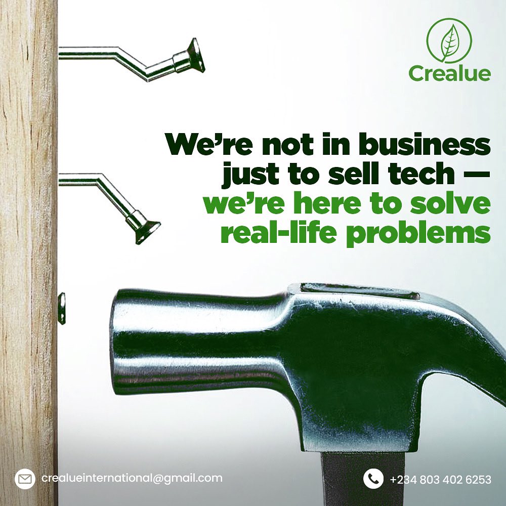 callmydoctor_'s tweet image. Why Crealue?
Real problems need smart solutions.
⚡ Power cuts
🏥 Long queues
💸 High costs

From Call My Doctor to smart cooling, we make life easier — every day.

📩 crealueinternational@gmail.com
☎️ 08034026253

#WhyCrealue #TechThatServes #LifeMadeSimple