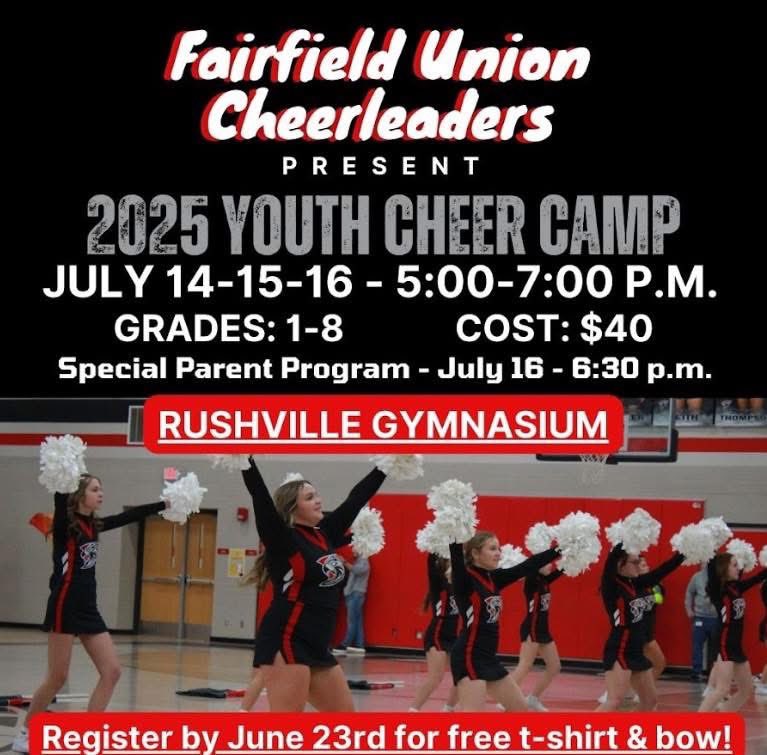 TODAY IS THE LAST DAY to register your biddy cheerleader to ensure they receive a t-shirt and bow! Cheerleaders will have the opportunity to learn new skills and material, with a parent performance on July 16th at 6:30pm! 

locallevelevents.com/events/details…