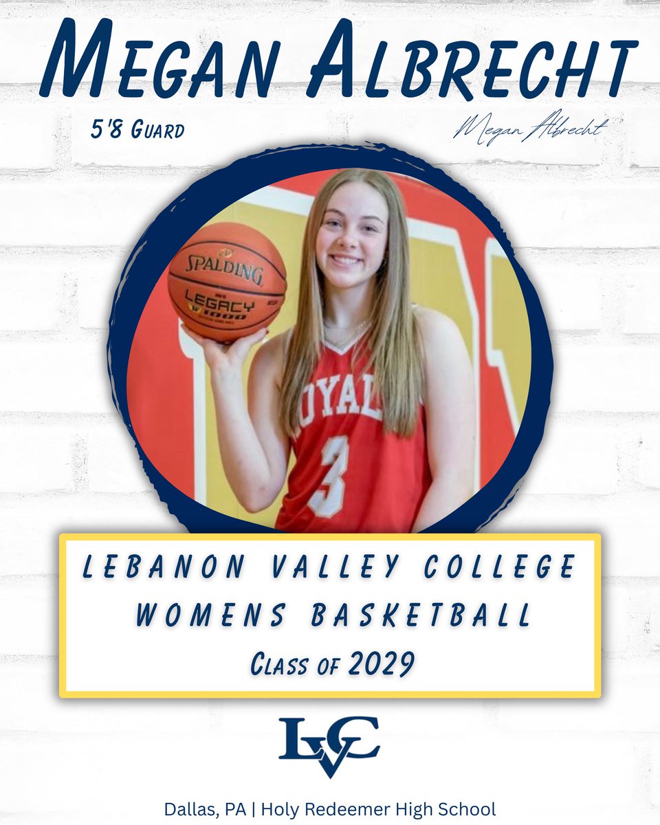 INTRODUCING THE CLASS OF 2029

Please help us welcome Megan Albrecht from Dallas, Pennsylvania to the Dutchmen Fam! Megan is a 5'8 guard who played high school ball at Holy Redeemer and AAU for Keystone Karma 🏀

We are very excited to have Megan join our squad this fall!
