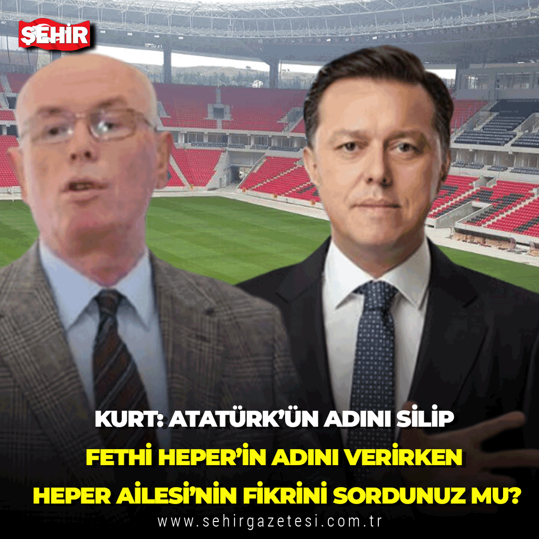 sehirgazetesi's tweet photo. Kurt: Atatürk’ün adını silip Fethi Heper’in adını verirken Heper Ailesi’nin fikrini sordunuz mu? https://t.co/n8ywe4N8lo 
#eskişehirspor #kazımkurt #fethiheper https://t.co/k0UkqEKjyX