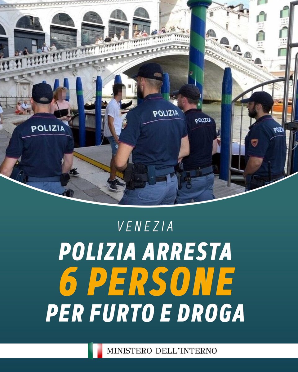 Sei arresti in 24 ore a Venezia grazie ai controlli rafforzati della Polizia tra centro storico e terraferma. A Mestre, quattro persone sono state arrestate per furto, mentre a Cannaregio un cittadino straniero è finito in manette per spaccio di cocaina e successivamente espulso