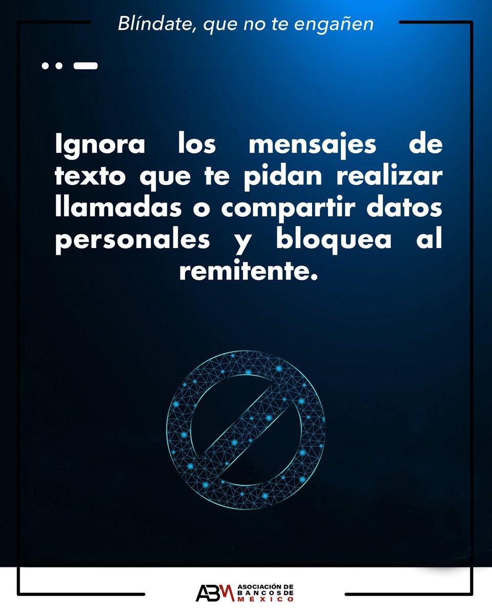 ¡Cuidado con el smishing! ⚠️

La seguridad es un trabajo de todos. 🔒

#BlíndateQueNoTeEngañen #Smishing #FraudesFinancieros #FraudesTelefónicos #ABM