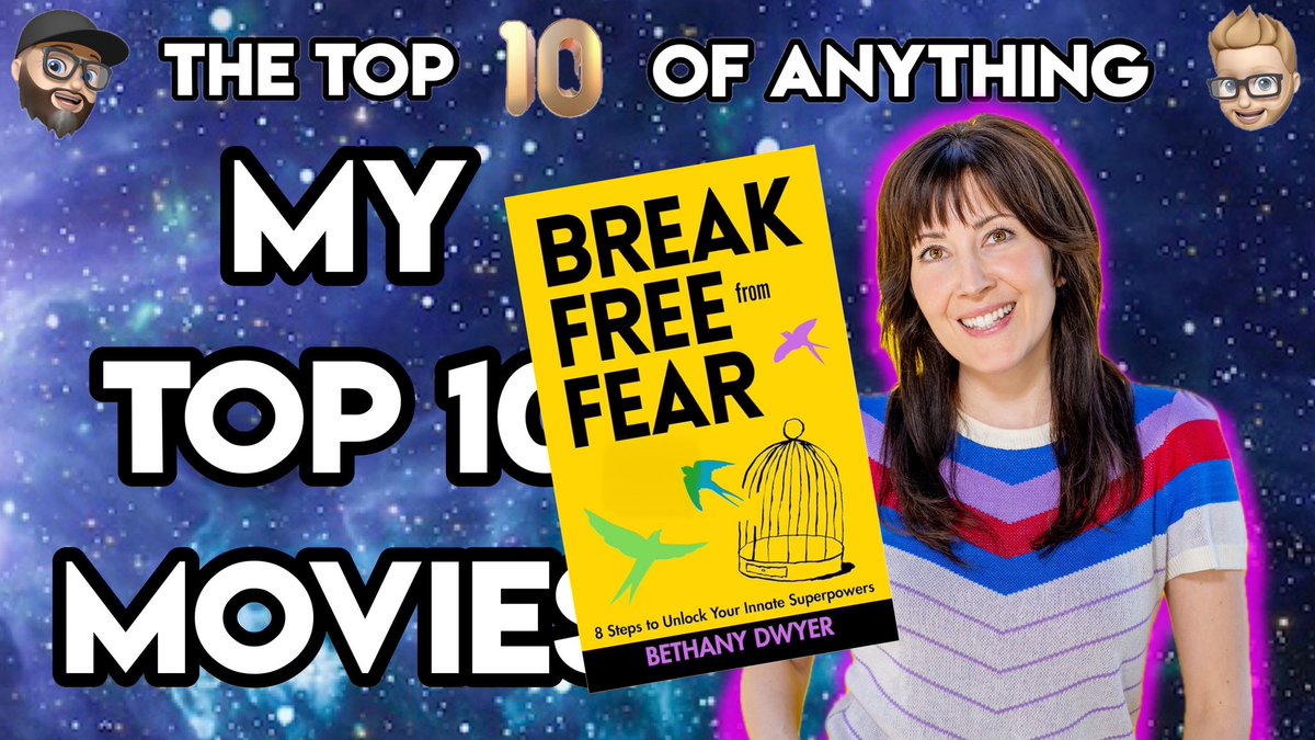 The Top 10 Of Anything Podcast (@toptenpods) on Twitter photo It’s the penultimate episode of season 1 of our spin off pod and <a href="/BethanyDwyer/">Bethany Dwyer</a> joins us to reveal her 10 best movies of all time and chat about her new book ‘Break Free From Fear’
Apple: apple.co/3ica0Fy
Spotify: spoti.fi/3BRhkyp
YouTube: bit.ly/3jQETis It’s the penultimate episode of season 1 of our spin off pod and <a href="/BethanyDwyer/">Bethany Dwyer</a> joins us to reveal her 10 best movies of all time and chat about her new book ‘Break Free From Fear’
Apple: apple.co/3ica0Fy
Spotify: spoti.fi/3BRhkyp
YouTube: bit.ly/3jQETis