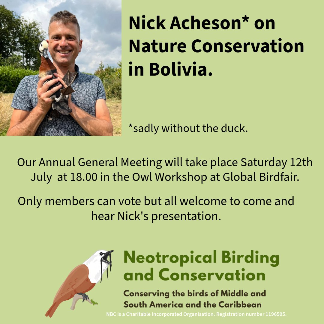 At <a href="/GlobalBirdfair/">Global Birdfair</a> today? Don't to come and visit us in Swallow Marquees and join us at the AGM this evening.