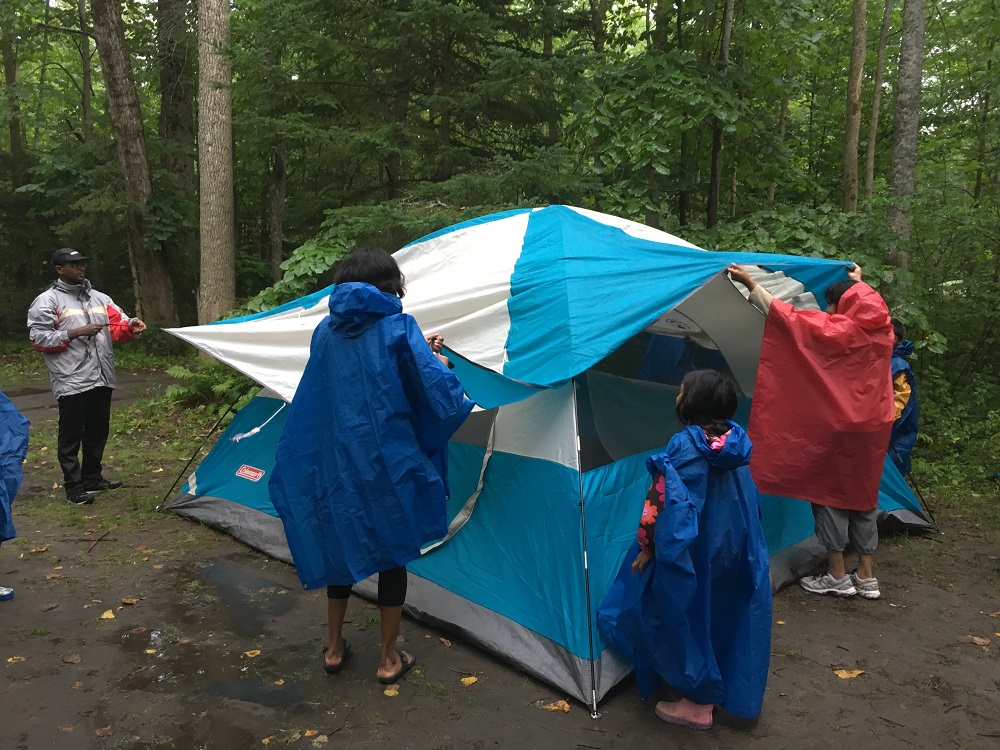 Rain in the forecast? No worries. 
Camping in the rain can be cozy with the right prep: tarps, dry socks, covered firewood.☔ 
Need extras like blankets or bug spray? Stop by the gatehouse.
Learn more: blog.ontarioparks.ca/camping-in-rai…
#OntarioParks #RenebrunellePP