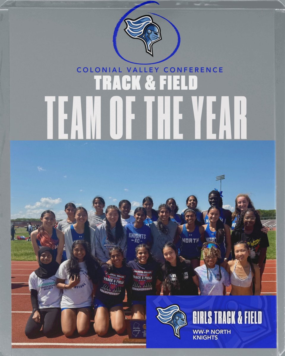 Congratulations to the WW-P North girls track &amp; field team for being named the Colonial Valley Conference team of the year!
#greatdaytobeaknight