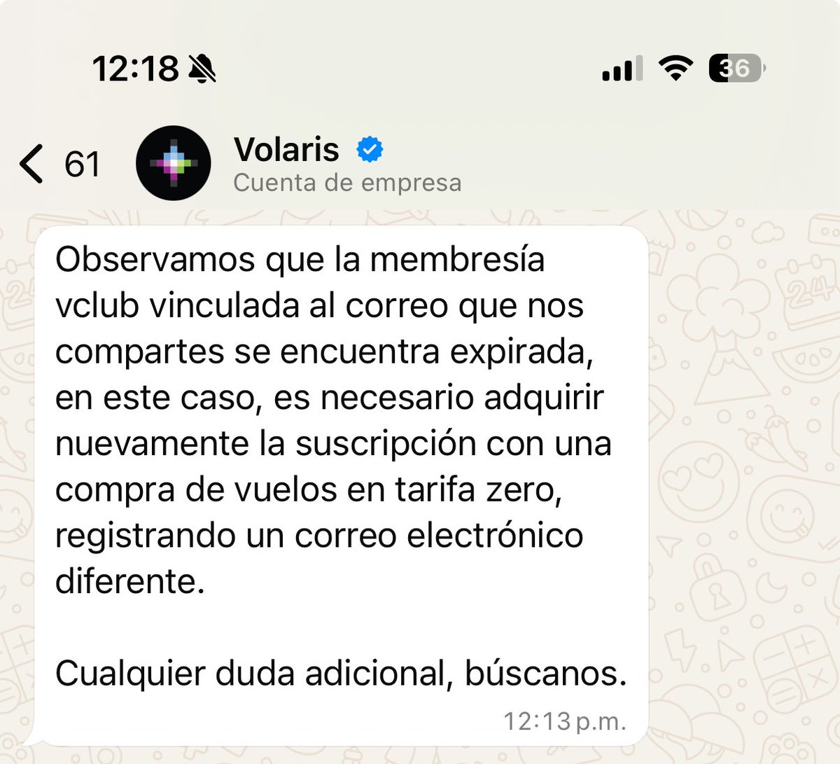 a_yhip's tweet photo. @viajaVolaris Esta es la solución que me dan, abrir otra cuenta 😱🤦🏼‍♀️, mi cuenta de Volaris está ligada a mi tarjeta Invex, ustedes se encargarán de ligar la nueva cuenta a mi tarjeta? https://t.co/o67rd7u5qs