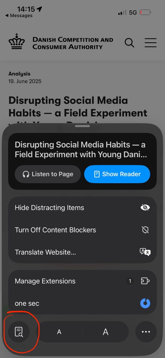 frederikRiedel's tweet image. For my friends working on Safari:
I would suggest moving the “Search on Page” button from the Reader menu (which is not available on all pages) to the new … menu!
FB18307874
