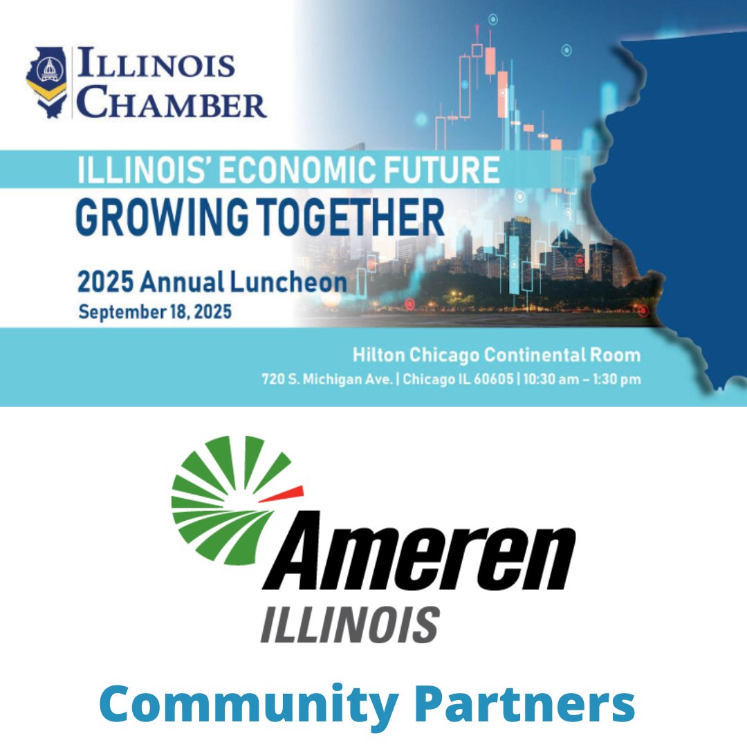 Illinois Chamber (@ilchamber) on Twitter photo We’re proud to announce <a href="/AmerenIllinois/">Ameren Illinois</a> as a Community Partner Sponsor of our Annual Luncheon on September 19th! Thank you, for your continued support of the Chamber and our mission to strengthen business across the state.
📅 September 19, 2025
📍Hilton Chicago Continental Room We’re proud to announce <a href="/AmerenIllinois/">Ameren Illinois</a> as a Community Partner Sponsor of our Annual Luncheon on September 19th! Thank you, for your continued support of the Chamber and our mission to strengthen business across the state.
📅 September 19, 2025
📍Hilton Chicago Continental Room