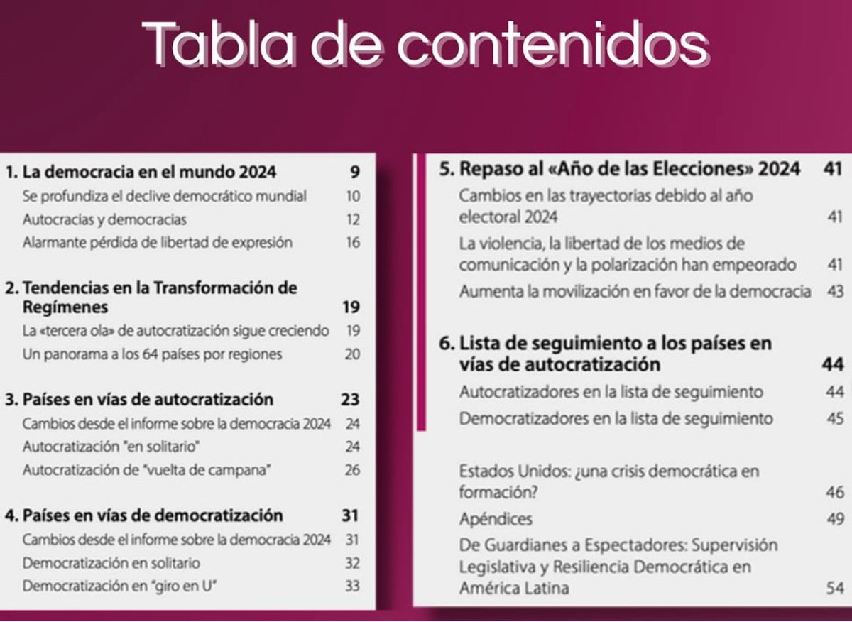 📢Anunciamos la publicación en español  del Informe sobre la Democracia 2025: ¿Democracia truncada?, elaborado por V-Dem Institute junto a su Centro Regional para América Latina.
👇🧵
