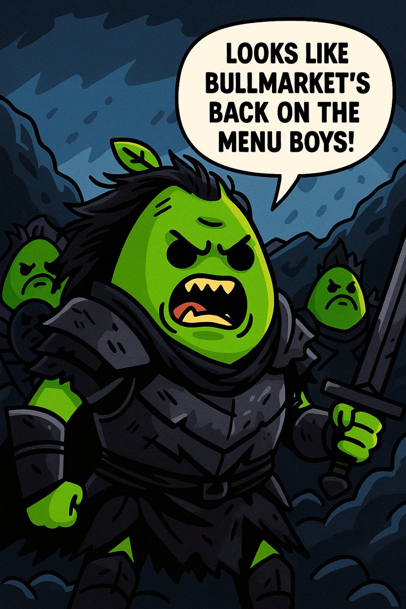 PUMPING 💚
Looks like the bullmarket’s back on the menu, boys!
We’re far from full altseason... yet.
When the bounce hits, we’ll see who’s been sidelined, waiting for the right opportunity.

Favorites this cycle so far:
🔗 $LL          🎮 $MYRIA  🌐 $SYNT
🥑 $GUAC  🧪 $DEAI