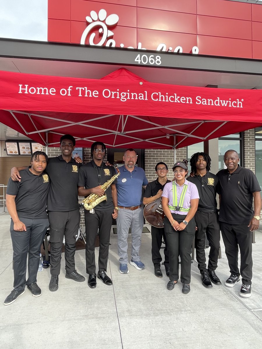 Our Roots Studio Academy band showed out at Chick-fil-A this Saturday, during our Spirit Night! Thank you to @chickfila for the opportunity to fundraise with y'all, all while showcasing the talents of our youth.