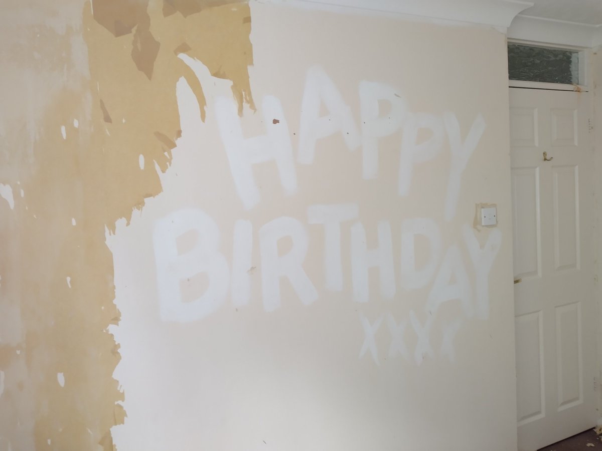 It's always fun to find what's been written under the wallpaper.