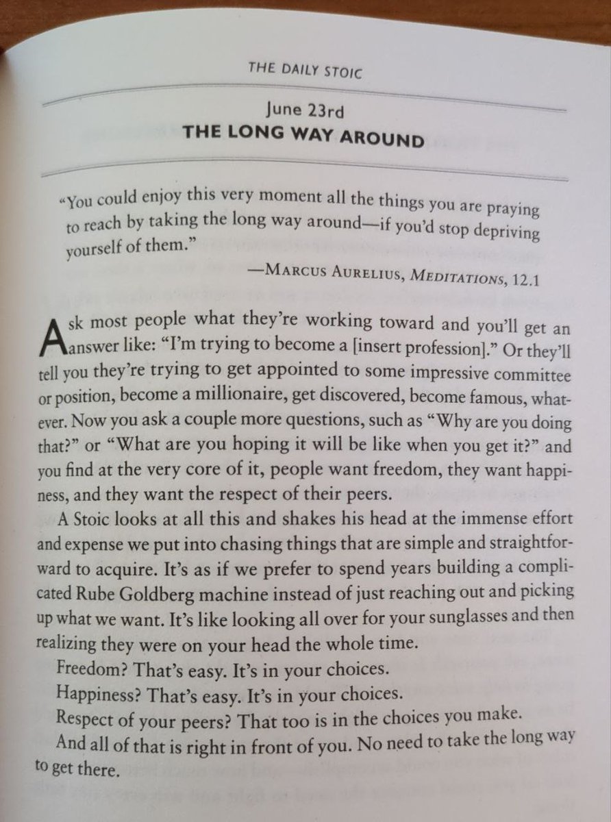 Today’s Stoic snippet feels extra relevant for us builders. :)

Let’s remember to enjoy this. The goals are worthy. The work matters. Yeah, we’re aiming to make the world better (cliché but true).

But while we’re grinding it out, let’s not forget: freedom, happiness, respect,
