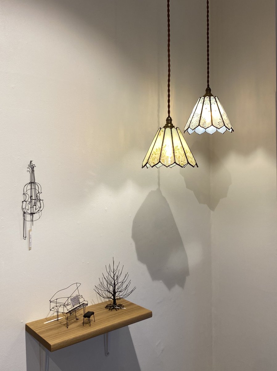 長野深雪 雪ガラス ペンダントライト ステンドグラス 竹沢むつみさん（salikhlah）と長野深雪さん（雪ガラス)さんの