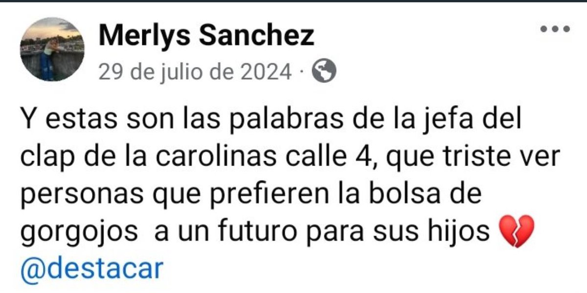 Manuelfilosofia's tweet photo. Merlys Oropeza fue detenida el 9 de agosto de 2024, luego de que fuera denunciada por una publicación en facebook y whatsapp en la que opinaba sobre la jefa del clap. El 18 de junio fue condenada a 10 años de prisión en una decisión absurda y desproporcionada. 
Libertad para ella https://t.co/gT8Hj8WAkQ