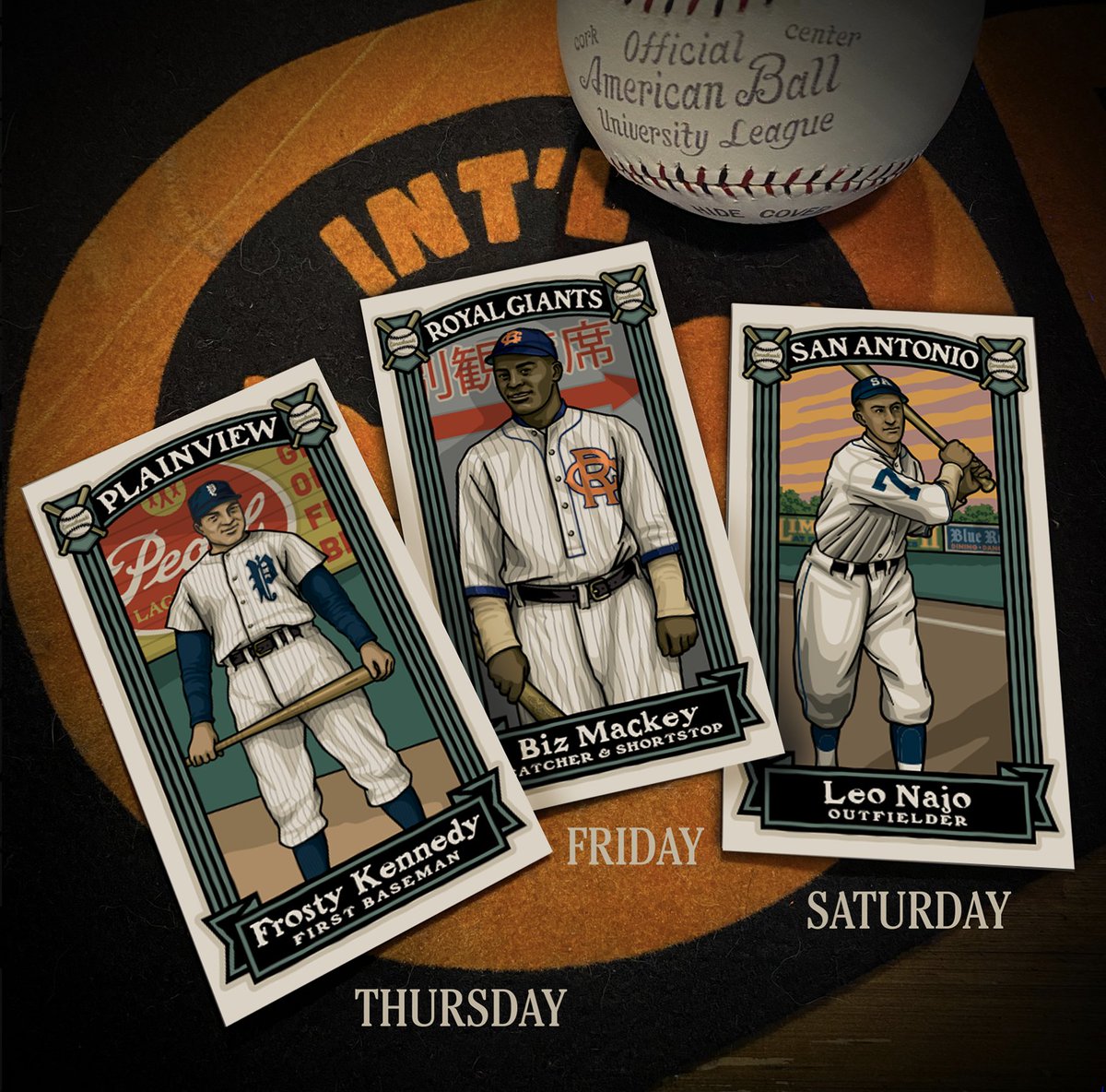garybaseballart's tweet photo. Looking  forward to SABR conference in Dallas this week! I hope to see some  of you there, and if we cross paths, ask for one of the special cards I'll  be handing out – a different one for each day of the conference. COLLECT  THEM ALL! @sabr @SABRbbcards #SABR53  #baseballcards https://t.co/U5CfVlQrHW