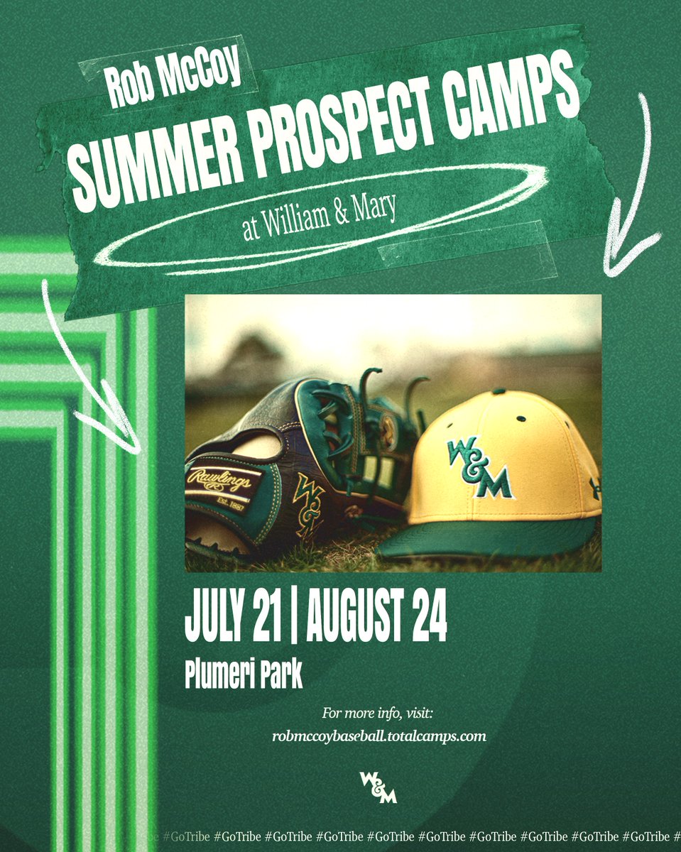 𝙄𝙩'𝙨 𝙘𝙖𝙢𝙥 𝙨𝙚𝙖𝙨𝙤𝙣. ⚾️

There will be two summer prospect camps on 𝐉𝐮𝐥𝐲 𝟐𝟏 and 𝐀𝐮𝐠. 𝟐𝟒 at Plumeri Park.

Link to sign up:
🔗 robmccoybaseball.totalcamps.com