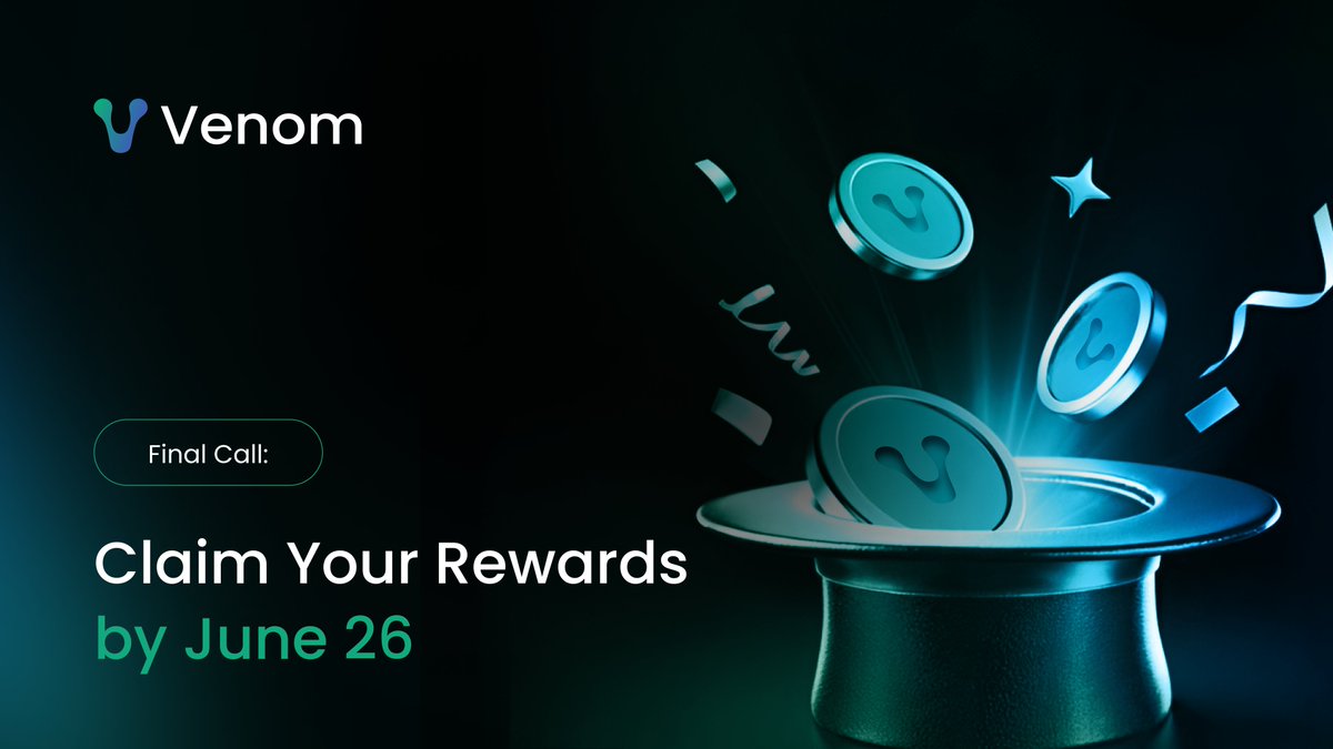 Venom_network_'s tweet photo. 🎁 Claim Your Rewards for Season 4 🎁

⏰ Deadline: June 26, 2025

📈 Venom Keeps On Growing
The price of Venom has almost tripled since the end of season 4, which means that there is even more value in your venom cases!
🔔 A detailed breakdown of the distribution of rewards for season 4 will be published this week, stay tuned.

👉 Claim now: https://t.co/ZX3rwb4FsP

🔥 Get Ready for Season 5
And this is just the beginning. Season 5 has much more in store for you — be prepared! 🍀