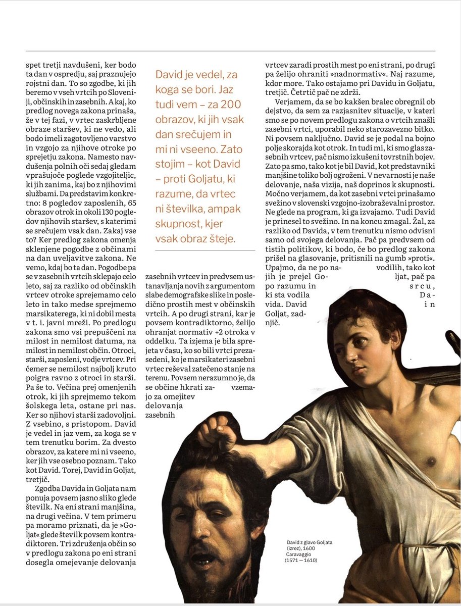 "Zasebni vrtci proti ministrstvu, občinam in še komu kot David proti Goljatu" 

Celoten članek ⤵️