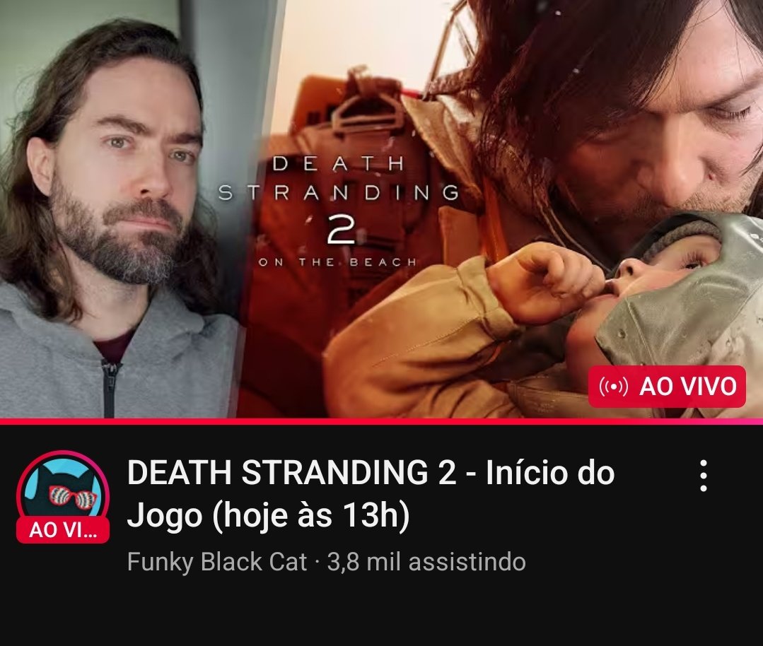 Tô assistindo o Funky Black Cat jogando o Death Stranding 2 e tô achando o jogo bem semelhante ao primeiro Death Stranding.

E acho isso ótimo, pq é isso que diferencia Death Stranding de outros jogos.