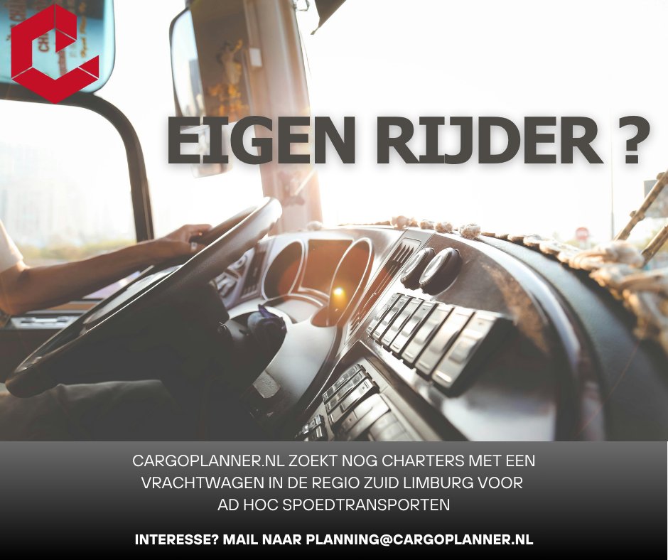 cargoplanner's tweet photo. Eigen rijder met een moderne vrachtwagen en woonachtig in zuid #Limburg? Wij zoeken nog betrouwbare #charters voor ad hoc spoedtransporten. https://t.co/i9o7gR0nqQ