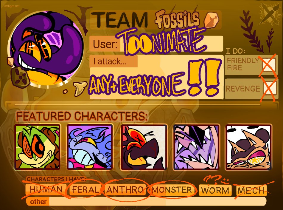 SketchinSteps's tweet image. JOINING DA ARTFIGHT UUGGHHHHHHHHHHHHH

artfight.net/~Toonimate
