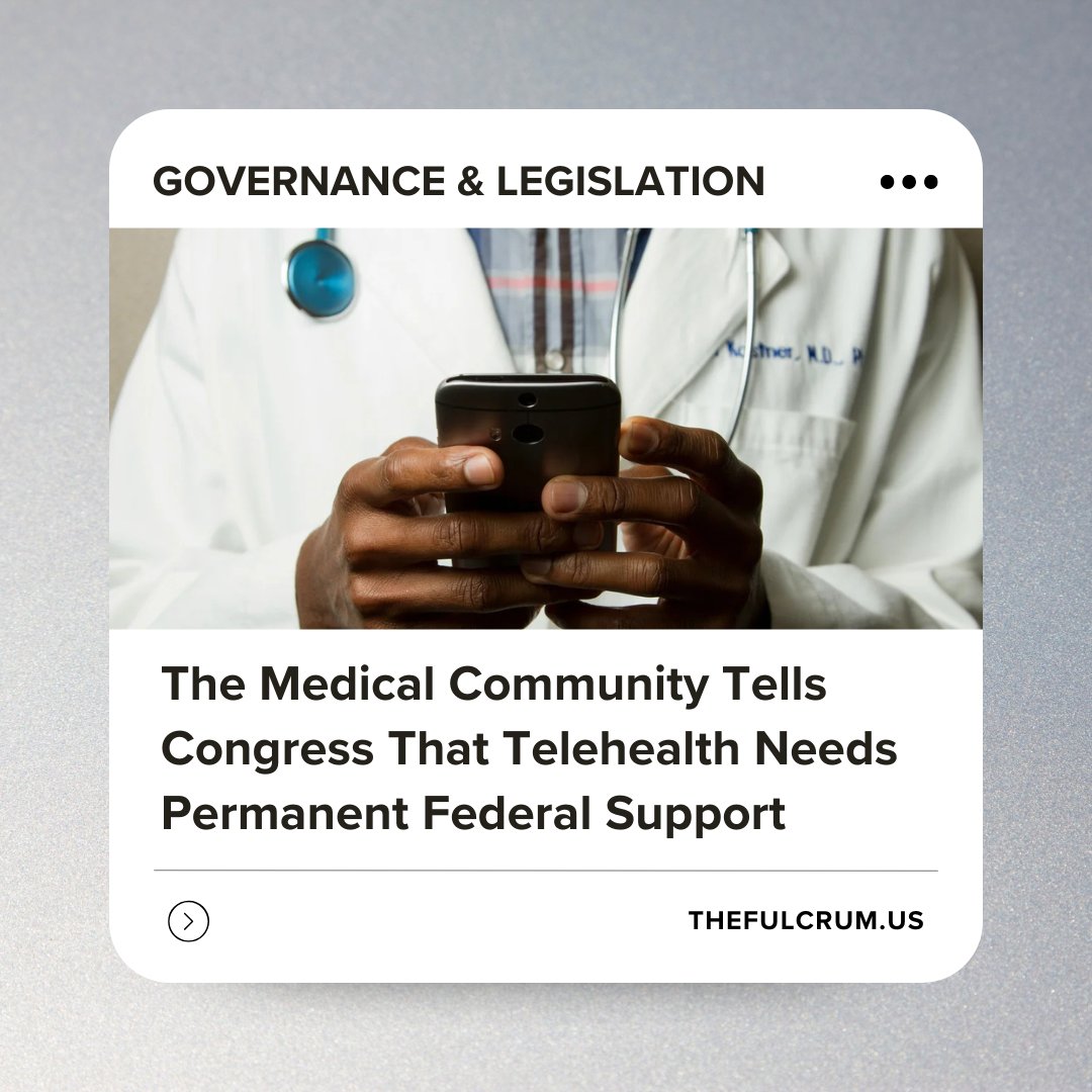 In March, Trump and Congress extended telehealth access rules and funding until Sept. 30, but advocates and medical professionals continue to push for permanently enshrining the provisions into federal law.

Read more: loom.ly/P81tIRY

#thefulcrum #citizenconnect