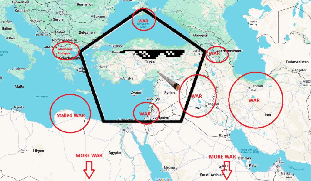 Coğrafya kaderdir…

Kuzeyimiz
Güneyimiz 
Doğumuz 
Güneybatımız savaşta…

Batı komşumuzla savaşta değiliz ama öyle gibiyiz. 

Böyle bir coğrafyada ayakta kalmak da, mevcut durumu kontrolü altında tutmak da zor iş. 

Üstüne bir de 85 milyonluk nüfusa bakacak, bölgende bir iddia