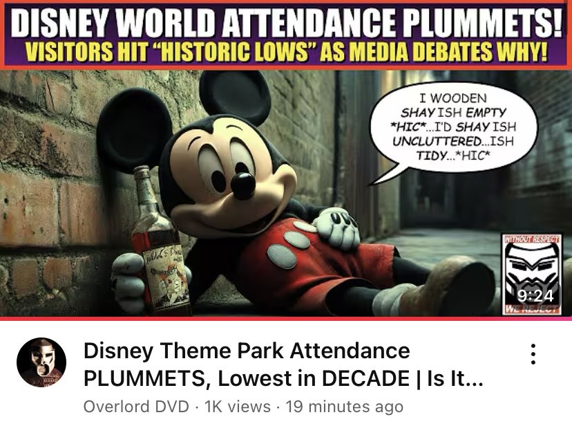 Michael (@mtardi32) on Twitter photo That’s what happens when <a href="/Disney/">Disney</a> makes stupid decisions like re-theming #SplashMountain, destroy Rivers of America, shove woke politics in people’s faces, & alienate customers.
#SaveSplashMountain <a href="/Disneyland/">Disneyland Resort</a> <a href="/WaltDisneyCo/">The Walt Disney Company</a> <a href="/WaltDisneyWorld/">Walt Disney World</a> <a href="/DisneyParks/">Disney Parks</a> <a href="/RobertIger/">Robert Iger</a> <a href="/elonmusk/">Elon Musk</a> That’s what happens when <a href="/Disney/">Disney</a> makes stupid decisions like re-theming #SplashMountain, destroy Rivers of America, shove woke politics in people’s faces, & alienate customers.
#SaveSplashMountain <a href="/Disneyland/">Disneyland Resort</a> <a href="/WaltDisneyCo/">The Walt Disney Company</a> <a href="/WaltDisneyWorld/">Walt Disney World</a> <a href="/DisneyParks/">Disney Parks</a> <a href="/RobertIger/">Robert Iger</a> <a href="/elonmusk/">Elon Musk</a>