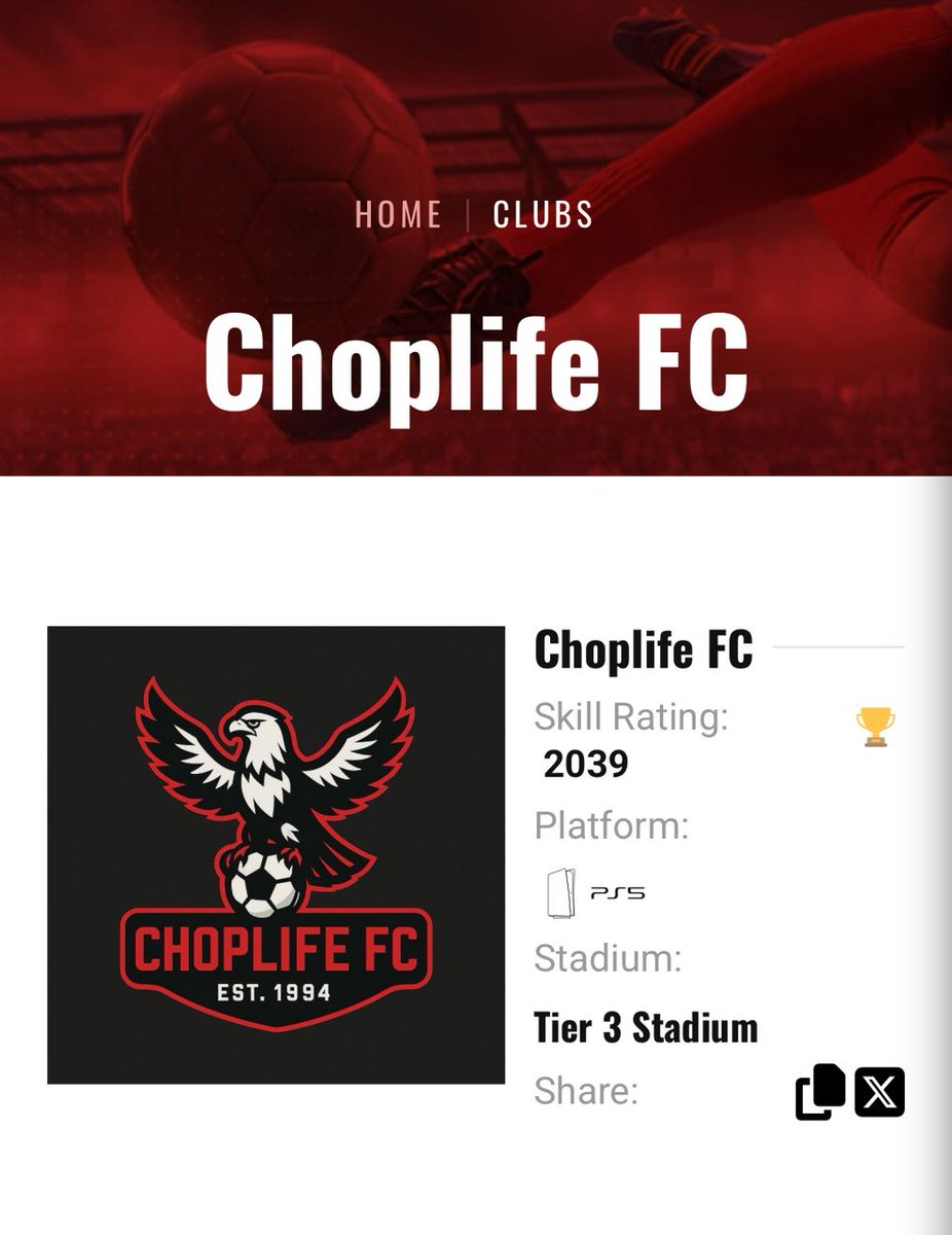 BTGOnline's tweet photo. New Team Spotlight #1 

👥 Team Name — Choplife FC @FcChoplife
🌟 Skill Rating — 2039
💥 Win Percentage — 54.9% (739 wins in 1244 games)

Check out their MPC profile here: https://t.co/2EyChfATuW

#BPCLSummer25Qualifiers
#5DaysToGo https://t.co/ZIcSgd5B3e