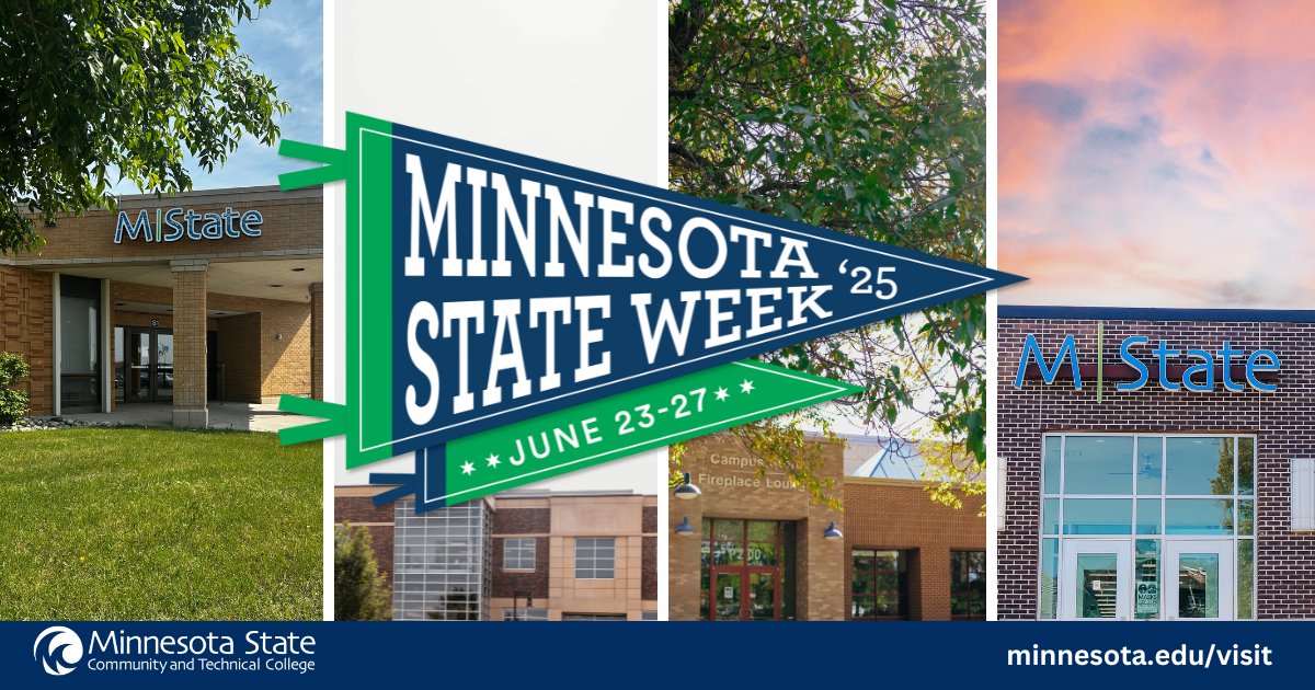 Happy Minnesota State Week! 🎉

We're celebrating all four M State campuses this week. Stay tuned to see what makes each campus special! 

Apply or visit one of our campuses today: minnesota.edu