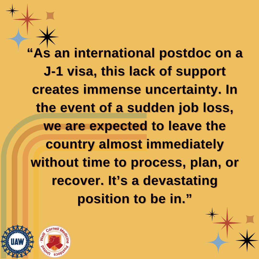 WCMPostdocUnion's tweet image. “Postdoctoral Associate in Medicine Saravanan Ganesan shares his thoughts about WCM’s proposal on layoffs.”