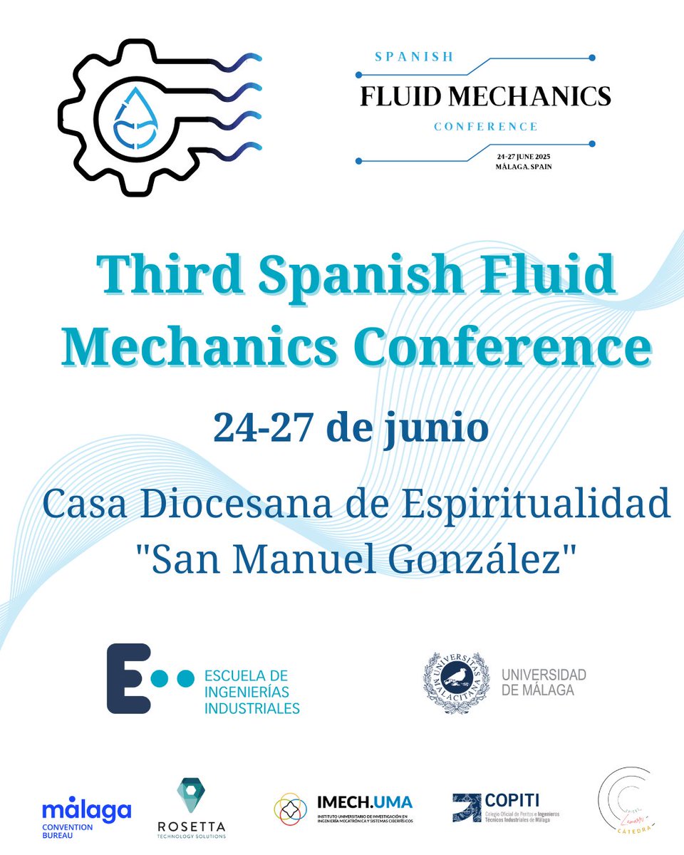 Escuela de Ingenierías Industriales UMA (@industrialesuma) on Twitter photo ¡Del 24 al 27 de junio, Málaga acoge la Spanish Fluid Mechanics Conference! 🌍 Organizada por docentes de la <a href="/industrialesuma/">Escuela de Ingenierías Industriales UMA</a>, reunirá a casi 180 participantes nacionales e internacionales para compartir los últimos avances en #Mecánica de Fluidos 🚀.
ℹ️
sfmc25.uma.es ¡Del 24 al 27 de junio, Málaga acoge la Spanish Fluid Mechanics Conference! 🌍 Organizada por docentes de la <a href="/industrialesuma/">Escuela de Ingenierías Industriales UMA</a>, reunirá a casi 180 participantes nacionales e internacionales para compartir los últimos avances en #Mecánica de Fluidos 🚀.
ℹ️
sfmc25.uma.es