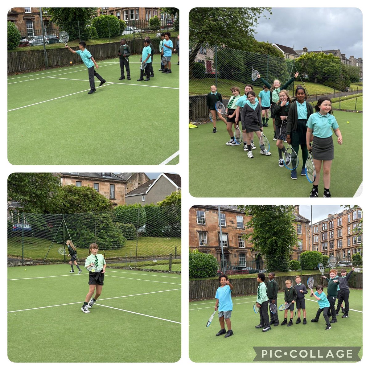 P6 had a fun afternoon playing tennis at Ardgowan Tennis Club 🎾 Thank you for showing us all new skills! 🙌