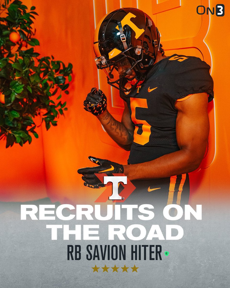 No. 1 RB Savion Hiter on his official visit to Tennessee🍊

on3.com/db/savion-hite…