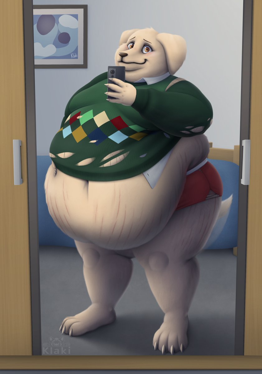 Jack's weight gain goals but with Collot's sweater

Commission for <a href="/BFangcook/">Bauchie</a> 
Thank you for commissioning me <3