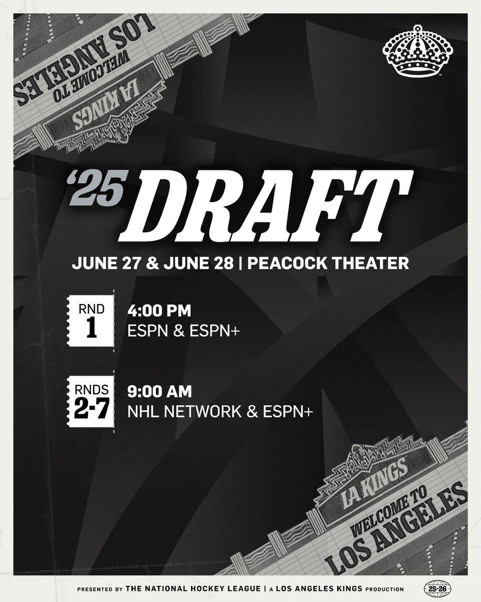 x - LA Kings (@lakings) on Twitter photo IT'S <a href="/NHL/">NHL</a> DRAFT WEEK IN LA!
📲 lakings.com/draft IT'S <a href="/NHL/">NHL</a> DRAFT WEEK IN LA!
📲 lakings.com/draft