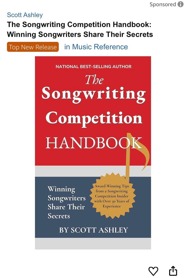 USA Songwriting (@usasong) on Twitter photo #1 New Release now on Amazon: Pre-Orders Amazon Kindle - <a href="/usasong/">USA Songwriting</a> USA Songwriting Competition releases second book: The Songwriting Competition Handbook, by Scott Ashley. Purchase your pre-order copies here:
amazon.com/dp/B0DPR97LJ9 #1 New Release now on Amazon: Pre-Orders Amazon Kindle - <a href="/usasong/">USA Songwriting</a> USA Songwriting Competition releases second book: The Songwriting Competition Handbook, by Scott Ashley. Purchase your pre-order copies here:
amazon.com/dp/B0DPR97LJ9