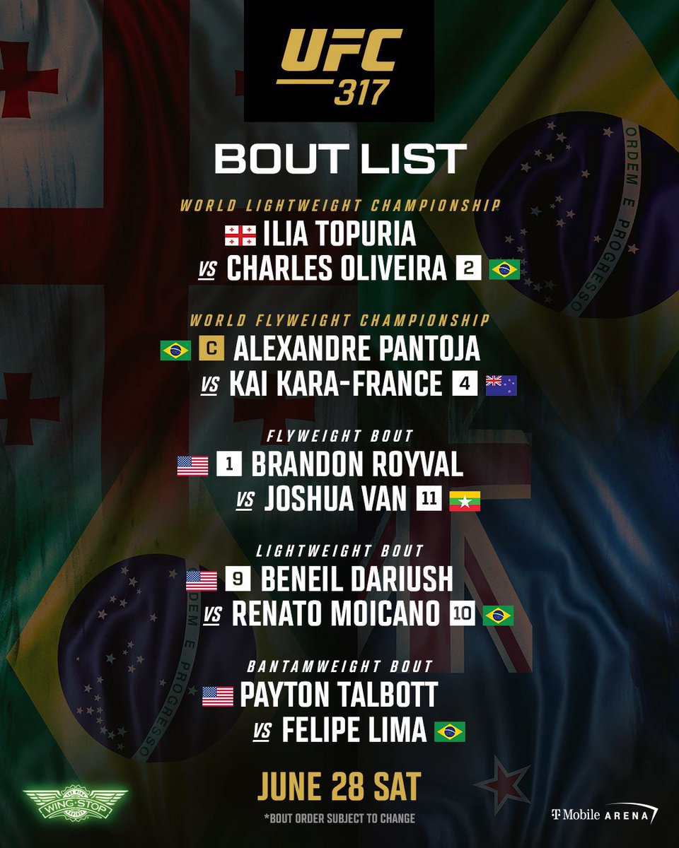 A dream come true to fight at the <a href="/TMobileArena/">T-Mobile Arena</a> main card on International Fight week! 🇺🇸 

#UFC317 I promise to bring you guys a show and earn my place on the main card! Vamos!