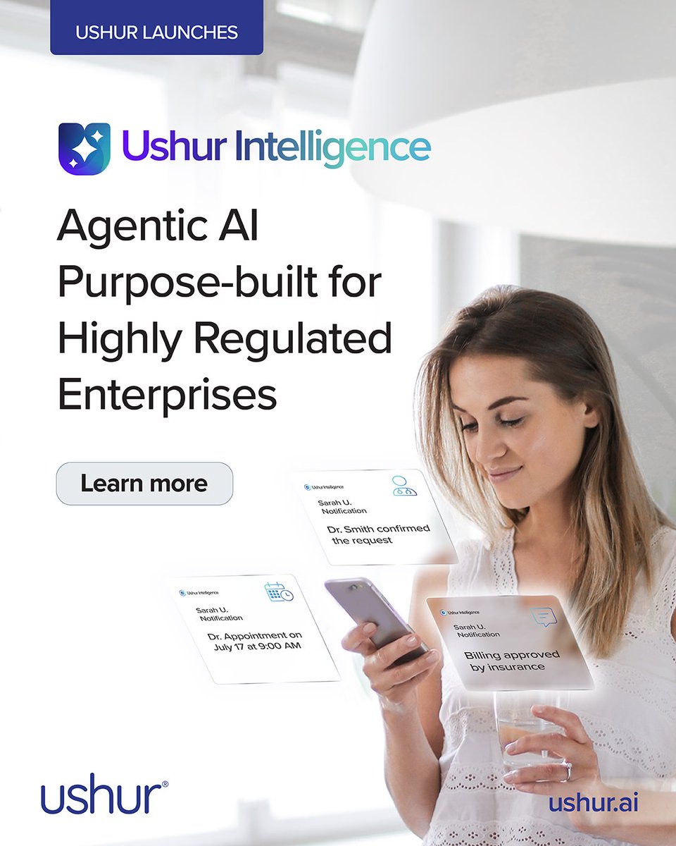 Ushur Intelligence is live—ushering in a new era of #AIAgents for insurance, healthcare, and financial services. Automate complex workflows securely and at scale. hubs.la/Q03tcqWW0 #AI #Automation #AIAgent #AgenticAI #DigitalInnovation #Fintech #HealthTech #InsurTech #CX