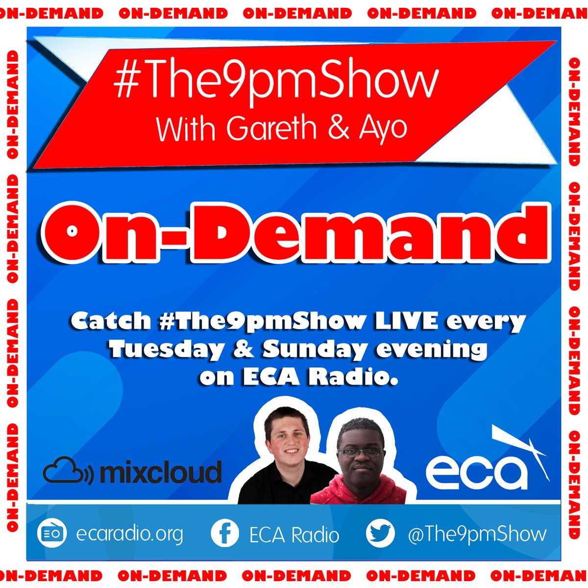 Missed tonight's #The9pmShow? You can now listen to it on-demand over on our <a href="/mixcloud/">Mixcloud</a> account 

➡➡ mixcloud.com/ECARadio/the-9…

#ECARadio