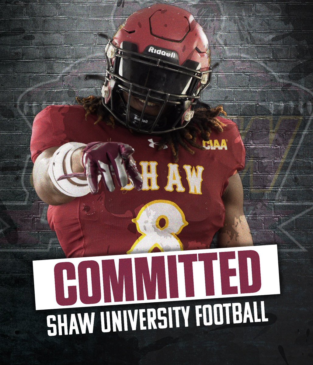 COMMITTED!🤝🏽💯
<a href="/ShawU_Football/">ShawU_Football</a>
<a href="/Coach_CVaughn/">Chip Vaughn</a> 
<a href="/CoachManigo_/">Coach Lamar Manigo</a>