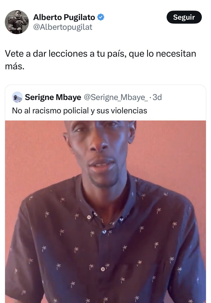 Serigne_Mbaye_'s tweet image. Desquiciados y desesperados están. Hacer el ridículo es defender lo indefendible: asfixiar a alguien hasta la muerte. 
Seguid cantando
“España cristiana no musulmana”😂
“Hay que comer jamón”😂
“Ayudas sociales para los nacionales”😂
Fábrica de odiadores y de vagos 😂
