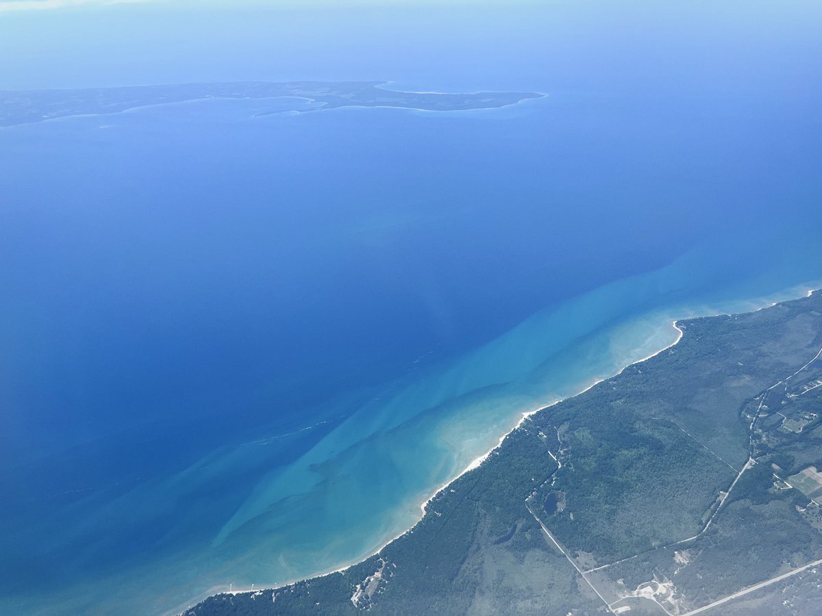 owroot's tweet photo. Northern Michigan seen from above https://t.co/W1cM456pba