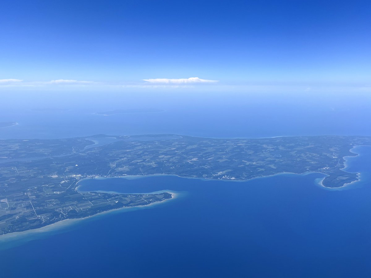 owroot's tweet photo. Northern Michigan seen from above https://t.co/W1cM456pba