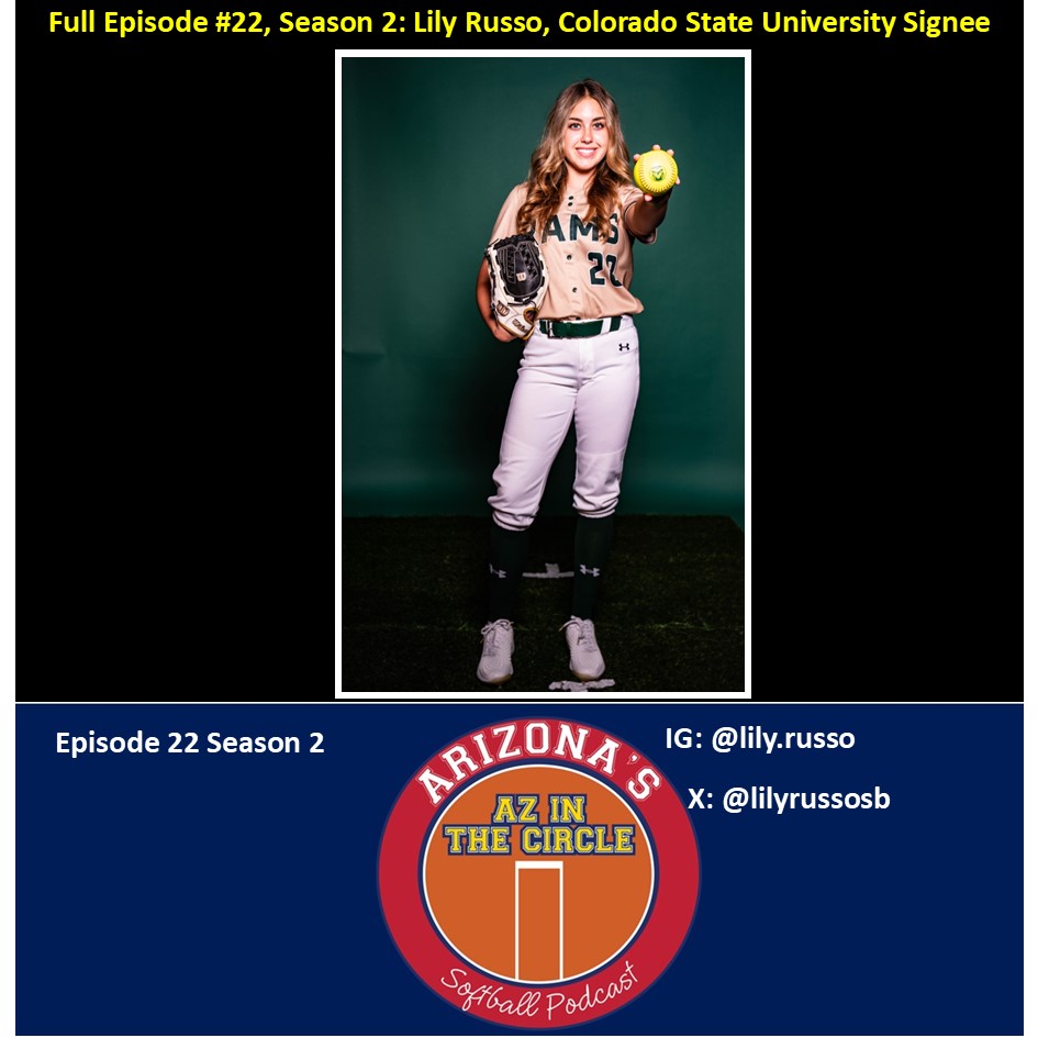 Javier Zuluaga (@azinthecircle) on Twitter photo 📽️🥎Full Ep. 22, S2 (21 minutes, 47 seconds): <a href="/CSUSoftball/">Colorado State Softball</a> signee, <a href="/lilyrussosb/">Lily Russo</a>, shares her recruiting journey & shines a light on her 2024-2025 Club team, <a href="/az_rising_gnr/">AZ Rising GNR 18U</a>! Enjoy. Safe travels to everyone this summer. 🥎📽️
See full episode here: youtu.be/VmKgMnhLhu4 📽️🥎Full Ep. 22, S2 (21 minutes, 47 seconds): <a href="/CSUSoftball/">Colorado State Softball</a> signee, <a href="/lilyrussosb/">Lily Russo</a>, shares her recruiting journey & shines a light on her 2024-2025 Club team, <a href="/az_rising_gnr/">AZ Rising GNR 18U</a>! Enjoy. Safe travels to everyone this summer. 🥎📽️
See full episode here: youtu.be/VmKgMnhLhu4