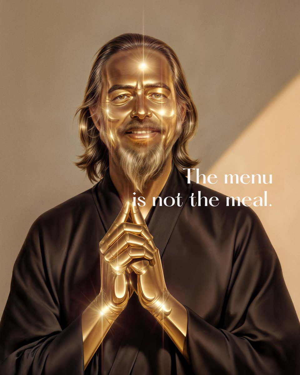 The Golden Void #9 :: The menu is not the meal.

You can memorize the whole menu…
and still go hungry.

Because awakening isn’t picking a dish.
It’s realizing you’re already eating.

✨

NFT Available at #opensea
opensea.io/item/ethereum/…