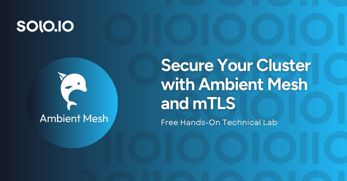 Level up your mesh security! 📈 Join our free, on-demand lab to:
🔐 Encrypt workloads with Ambient Mesh
🔍 Manage traffic with Gloo Mesh

Take the course here 👉 solo.io/resources/lab/…

#TechTraining #CloudComputing #ServiceMesh