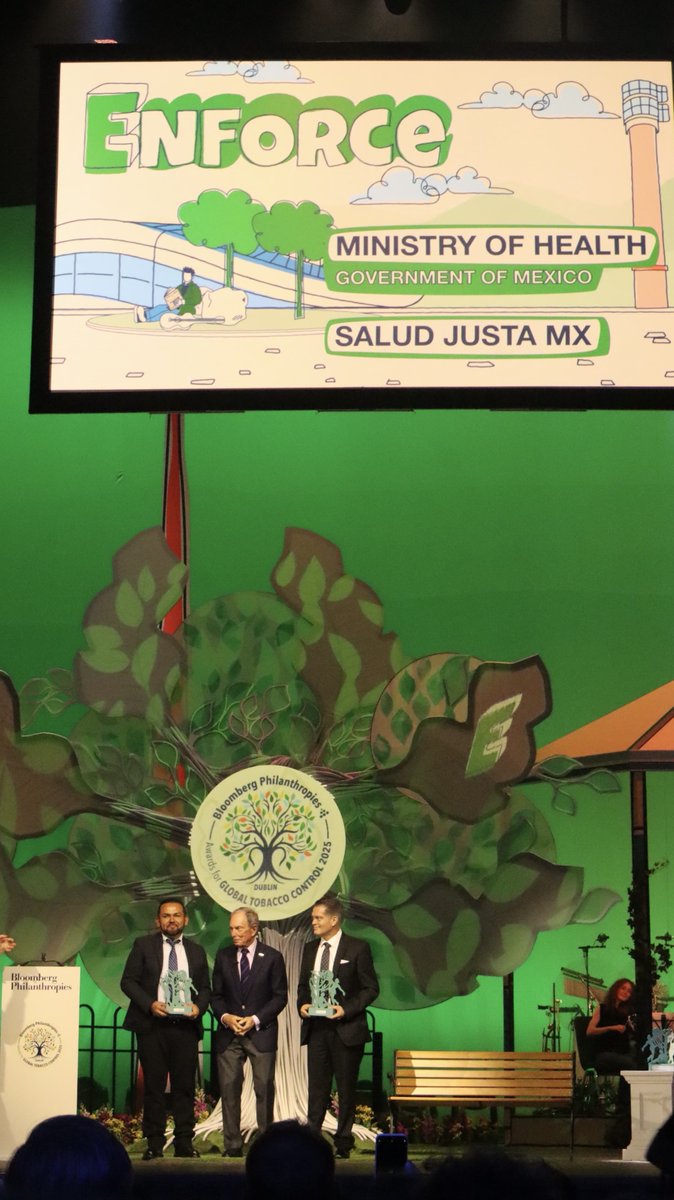 Congratulations to both the winners of the Enforce awards - Ministry of Health at the Government of Mexico and Salud Justa Mx - for their excellent contribition to tobacco control.
#WCTC2025